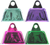 Large Colored Cow Bells