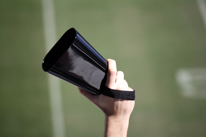 Large Black Football Cowbells