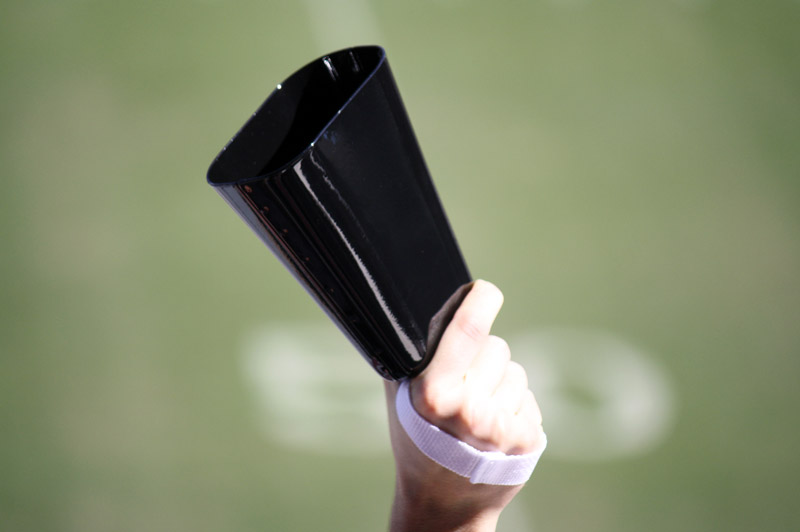 Large Black Football Cowbells