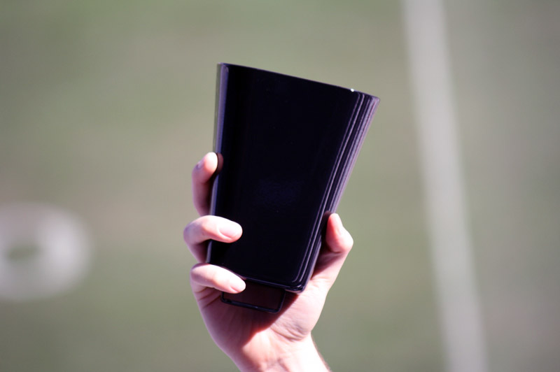 Large Black Football Cowbells