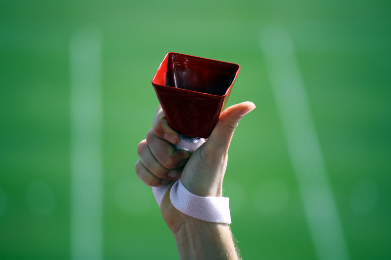 Red Football Cowbells